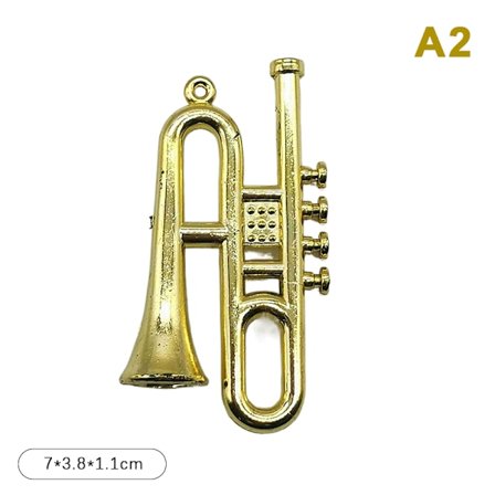 Dukkehus Miniatyr galvanisert gullmusikkinstrument DIY S