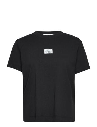Badge Seaming Tee T-shirt Top Sort Calvin Klein Jeans