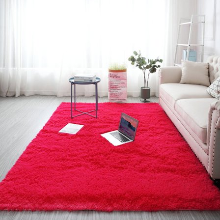 Matta för vardagsrum, mjuk och fluffig matta, bekväm och halkfri matta för sovrum, tjock batikfärgad matta, modern heminredningsmatta 120*160CM