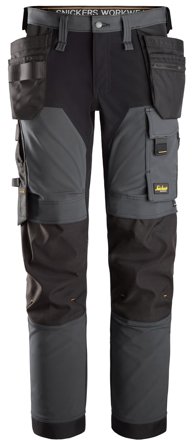 Snickers Workwear 6275-5804 AllroundWork Arbeidsbukse stretch, grå/svart Grå/Svart, Klær