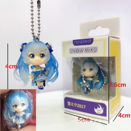 4cm Hatsune Miku avaimenperä avaimenperä Kawaii lahja tytöille anime kuvio Super söpö ainutlaatuinen lapsille avain ketjut