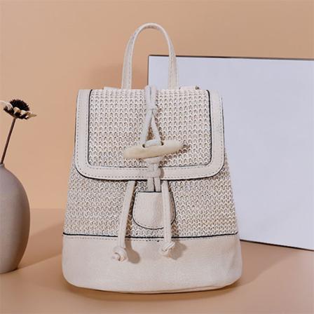 Dam Axelväska Bucket Bag Pp Halmhorn Spänne Dekoration