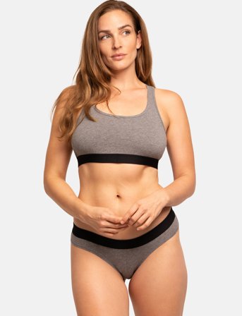 Danish Endurance Women's Organic Cotton Bralette - Black - XL