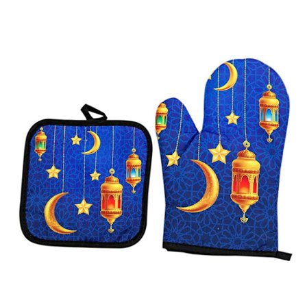 Bakhandskar mot värme Eid Mubarak Ugnvantar STYLE H STYLE H