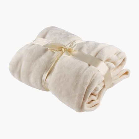 Biltema - Fleecepledd 130 x 160 cm creme
