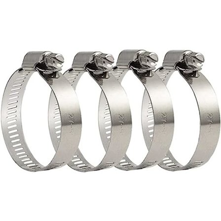 4 st slangklämmor, 27-51 mm justerbar slangklämma, 304 rostfritt