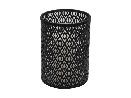 Rebell Lykt Bormio H22cm sort-skinn