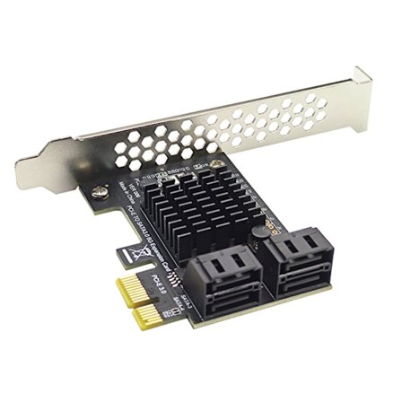 SATA Expansionskort SATA3.0 Adapter PCIE 1X Till 4 Portar SATA3.0 Expansionskort