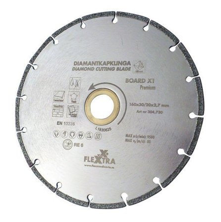 Flexxtra 304730 Diamantklinge 160 mm, Maskintilbehør & forbruk