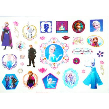 Frozen 20 St Barntatueringar Tatuering Frost Elsa Anna Vit
