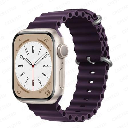 Ocean Armbånd Til Apple Watch Band 44mm 40mm 45mm 41mm 49mm 42mm 38mm Smartwatch Silikone Strap Iwatch Ultra Series 7 6 3 Se 8 42 44 45 49mm Mildew 