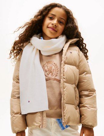 Tommy Hilfiger Small Flag Scarf - Cream - ONE SIZE