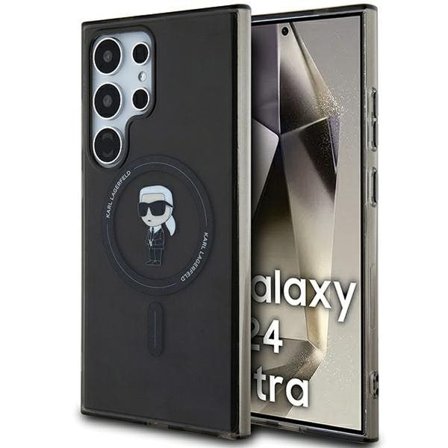 Karl Lagerfeld IML Ikonik MagSafe-fodral för Samsung Galaxy S24 Ultra - Svart