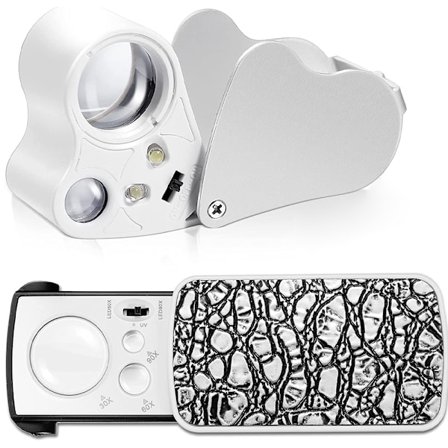 2 stycken juvelerare förstoringsglas upplysta juvelerare öga förstoringsglas