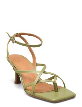 Sandals Sandal Med Hæl Kakigrønn Billi Bi*Betinget Tilbud