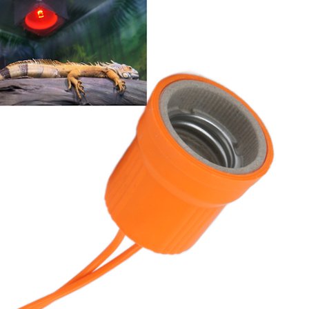 Varmelampe Sokkel Infrarød Avl Varme Pære Sokkel for Fjærfe og Husdyr Ruging 220‐240V Oransje Liten Lampe Sokkel