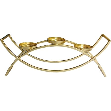 Ljusstake i metall för järnbord Värmeljus