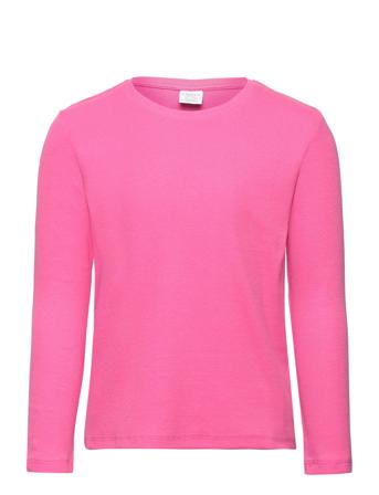 Top L S Basic Rib Tops T-shirts Long-sleeved T-shirts Pink Lindex