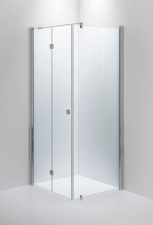 INR Linc 13 Flex Duschhörna blank klarglas 900x800 mm, Badrum