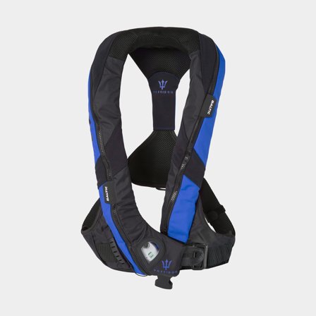 Oppustelig redningsvest Baltic Poseidon Sele 150N, automatisk, royal + kulsyrepatron 33 gram, 40 - 120 kg