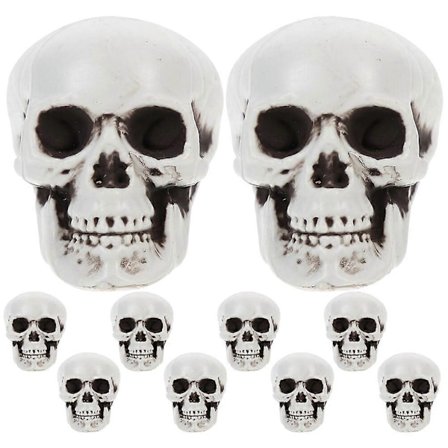 10 stk. Halloween Skelet Hoved Små Kranier Mini Kranier Halloween Festrekvisitter