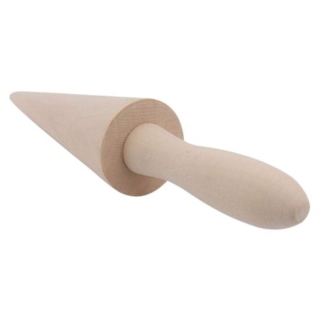 Slitesterk italiensk pizzelle-kjevle for enkel kakepynting, vaffelkjekssform i tre med pålitelig kvalitet og lang holdbarhet, baking