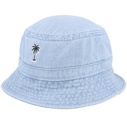 Iconic - Blue - bucket - Hat - Summer Palm Logo Blue Denim Bucket - Hatstore