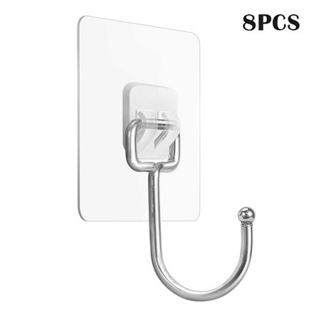 Stora självhäftande krokar Vattentäta och rostsäkra väggkrokar för att hänga tunga metallhanddukar och klädkrokar