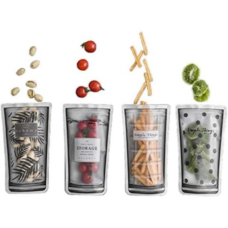 förslutningsbara påsar, Zip lock Cooler Snack förvaringspåsar, återanvändbara plastpåsar, med dragkedja