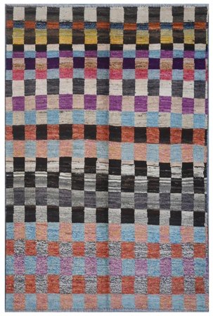 Mały Berber Colourful Dywan 126X188 Wełna