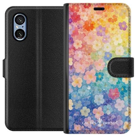 Kompatibelt Lommeboketui til Sony Sony Xperia 5 V Cactus and Friends – RainbowBloom