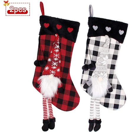 2-pakkauksen joululahjasukat perheelle, lapsille, joulukuusen koristeeksi