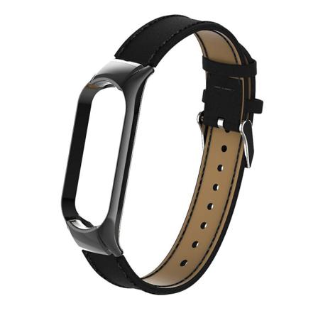 Läderarmband Med Metallram För Xiaomi Mi Band 5/6