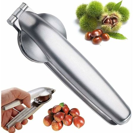 Kastanjetang, Rustfritt Stål Kastanjetang Nøtteknekker Tang, Kastanjeknekker, Valnøtt Kastanjklemme, Nøtter Tang Hjemmeverktøy, Kjøkkenverktøy for 