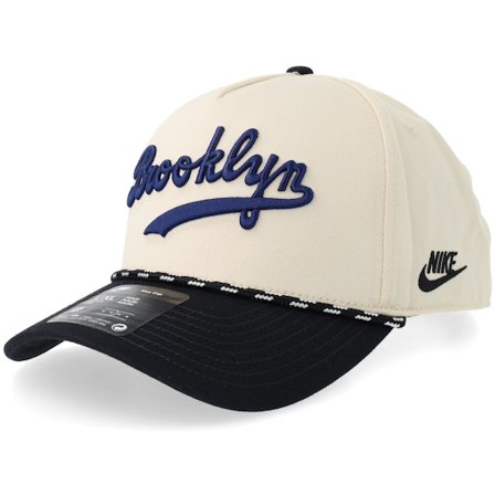 Nike MLB - MLB Beige adjustable Caps - "Los Angeles Dodgers Rise Natural/Black A-frame Adjustable " @ Hatstore