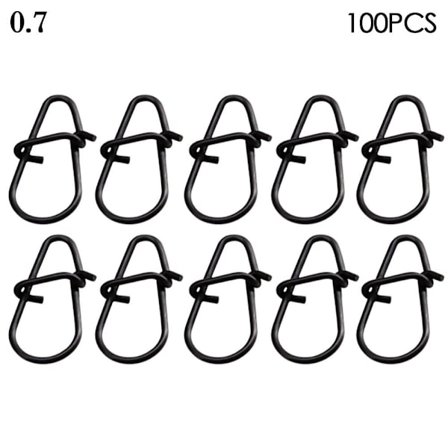 100STK Fiskeri Hængende Snap Barrel Swivel 0,7 0,7