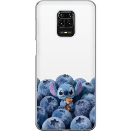 Kompatibelt Mobildeksel til Xiaomi Xiaomi Redmi Note 9S Søt blå karakter blant blåbær med bamse i mykt og lekent illustrasjon