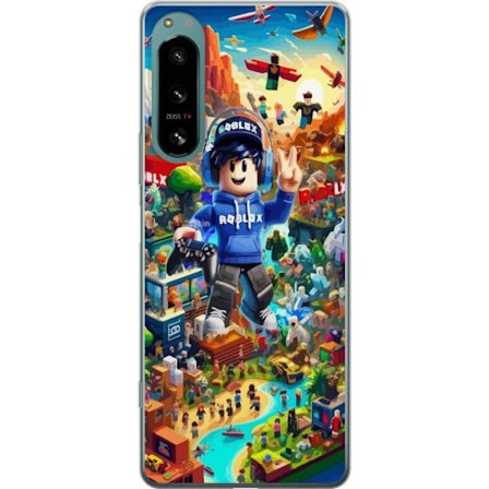Yhteensopiva Puhelinkuori Sony Sony Xperia 5 IV Suuri yksityiskohtainen Roblox-maailma täynnä hahmoja, seikkailuja ja värikkäitä ympäristöjä,
