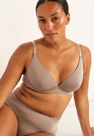 Cellbes of Sweden - T-shirt-BH i nougat for damer i størrelse 75B