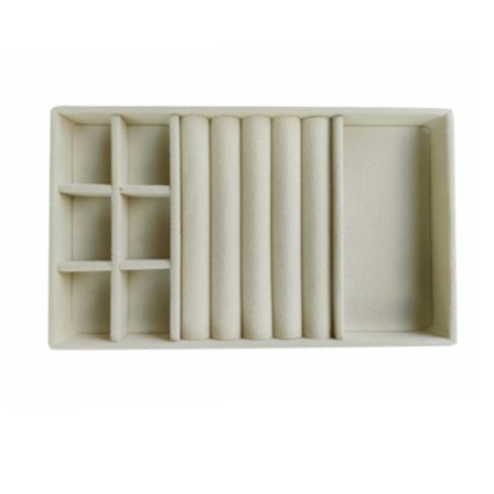 Velvet Smykkeskrin Multi Rum Øreringeholder Stabelbar Displayplade