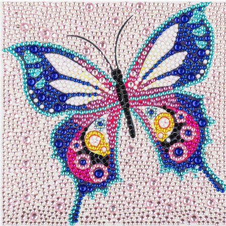 Et sett med sommerfugl 5d diamantmaleri barnas tegneserie crysta