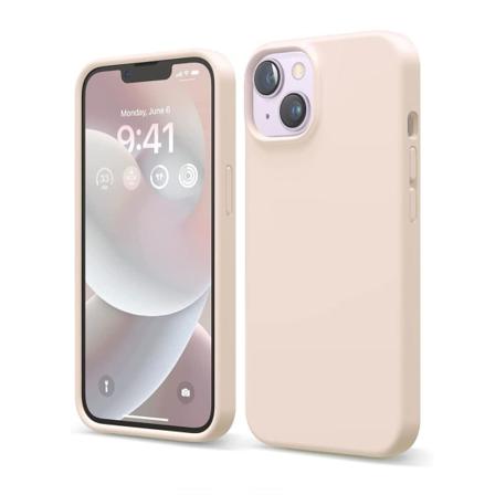 iPhone 14 Plus Silikonskal - Sand Rosa Baby pink
