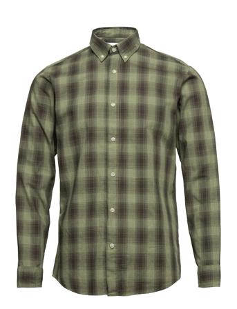 Slhslimtheo Shirt Ls Skjorte Uformell Grønn Selected Homme*Betinget Tilbud
