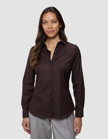 Shaping New Tomorrow - Female - Oxford Shirt - Espresso - Slim Fit - Size S