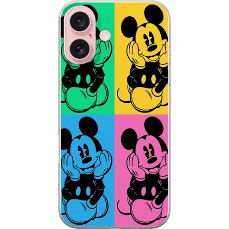 Yhteensopiva Puhelinkuori Apple iPhone 16 Mickey Mouse pop-taide juliste värikäs Disney retro-sarja piirroselokuva ikoninen hahmo Andy Warholin tyylii