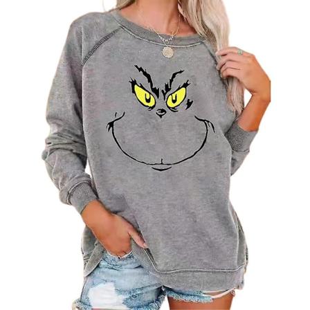 Jule Grinch trykt mannskapshals genser tilfeldig pullover stygg genser Xmas topper