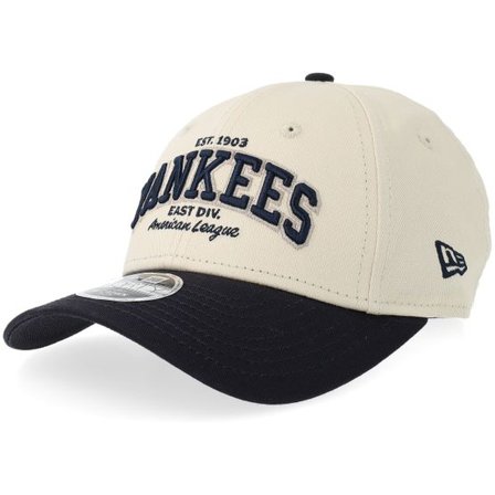 New Era - MLB Beige adjustable Keps - New York Yankees Wordmark 9FORTY M-crown Light Terracotta/Navy Adjustable @ Hatstore