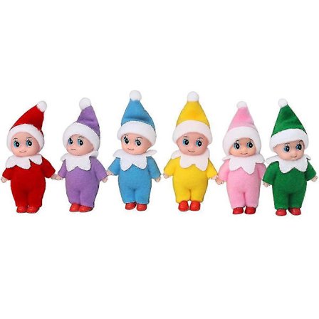 6cps Baby Elf Doll Ornaments Hylledekorasjon Leke Barn Gave