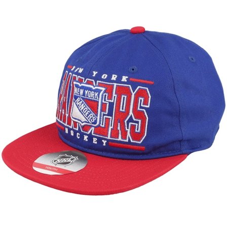 Outerstuff - Kids New York Rangers Logo Flatbrim Rush Blue/Red Snapback Snapback Blue Cap - NHL @ Hatstore