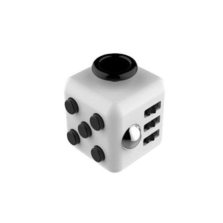 Dekompression Rubiks kub dekompressionstärning fidget cube vit+svart